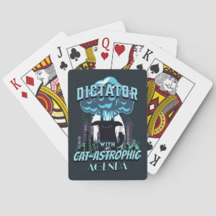 Catastrophic Funny Cat Design Poker Cards