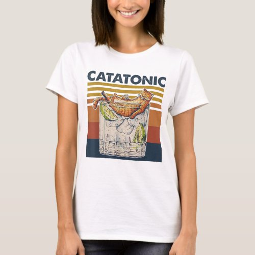 Catatonic Funny Vintage Cat Lover Cat T_Shirt