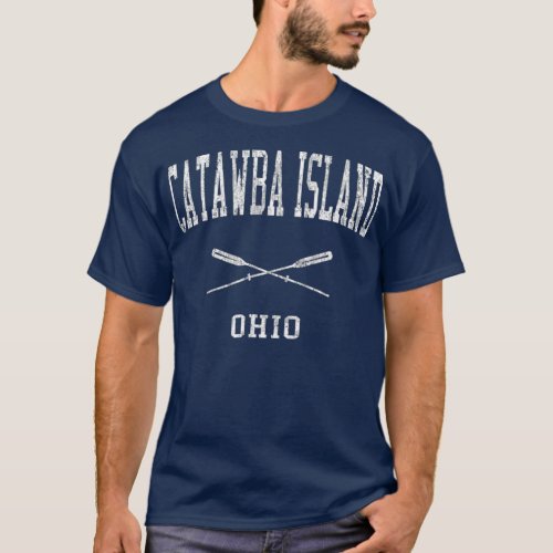 Catawba Island Ohio OH Vintage Nautical Sports T_Shirt