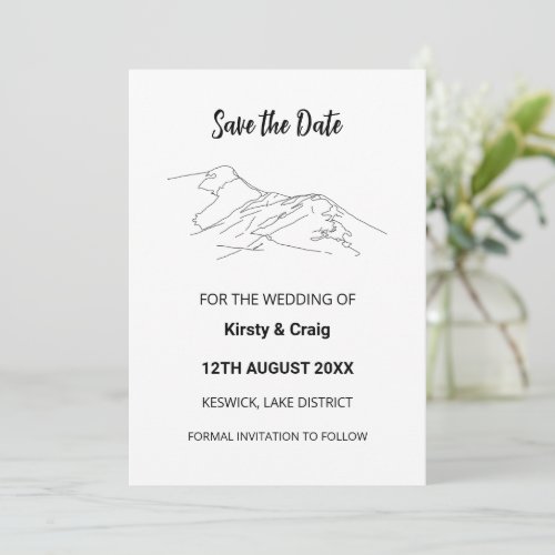 Catbells Lake District Wedding Save the Date