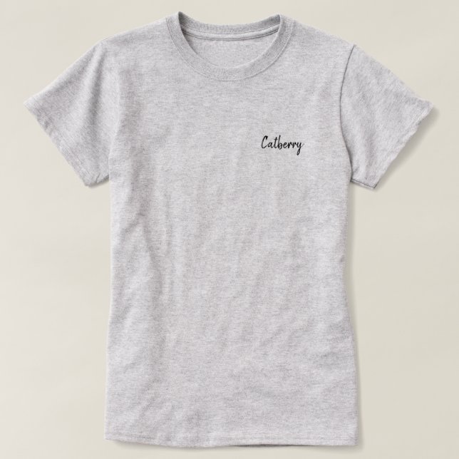 Catberry Simple Style T-Shirt (Design Front)