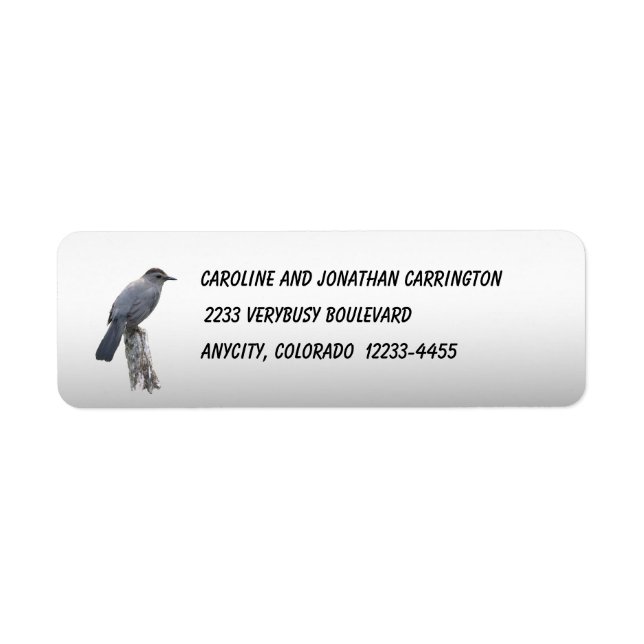 Catbird Label (Front)
