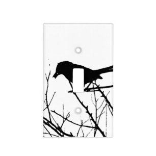 Catbird Silhouette Love Bird Watching Light Switch Cover