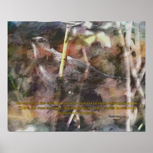 Catbird with Vivek Wadwha quote Poster (Front)