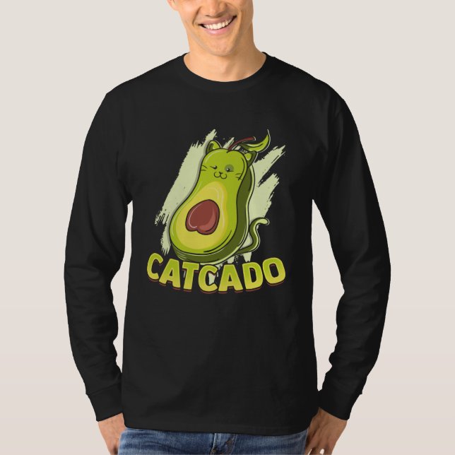 Catcado  Cat Catcado Avocado T-Shirt (Front)