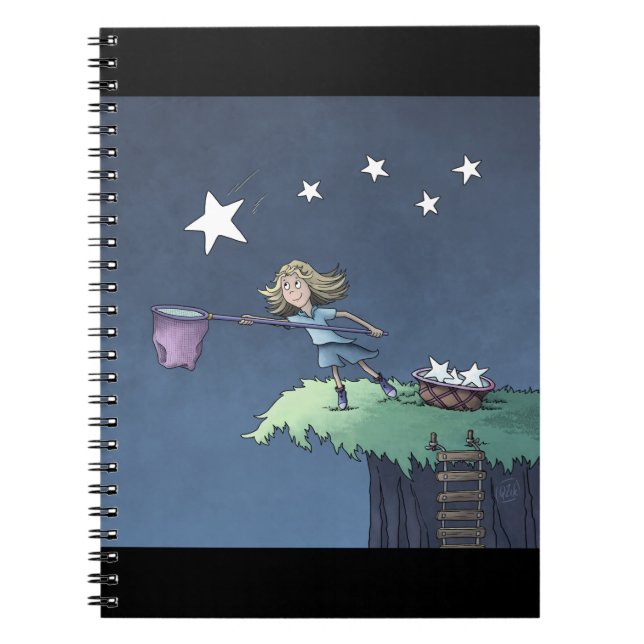 Catch a Falling Star - Collecting Wishes    Notebo Notebook (Front)