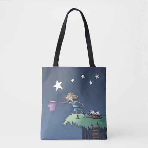 Catch a Falling Star _ Collecting Wishes Tote Bag