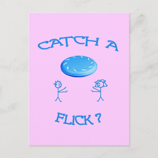 Catch A Flick Frisbee Postcard (Front)