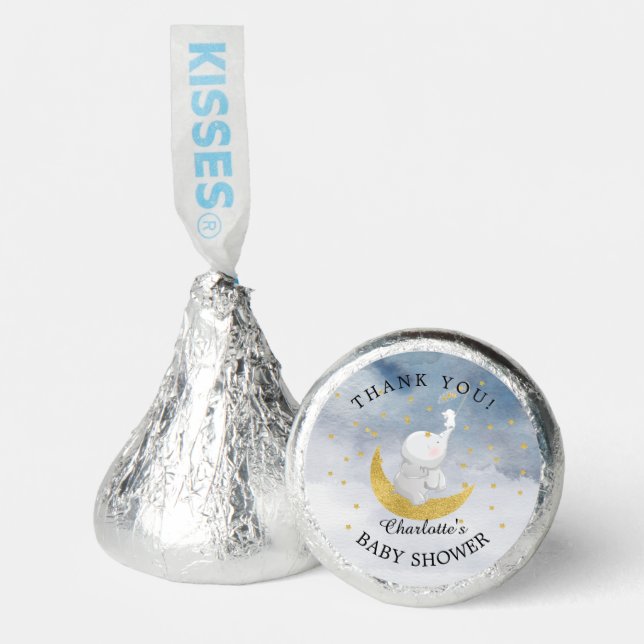Catch A Star Bunny Elephant Baby Shower Hershey®'s Kisses® (Front)