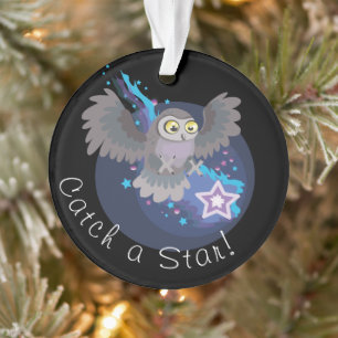 Catch a Star!~ owl Ornament