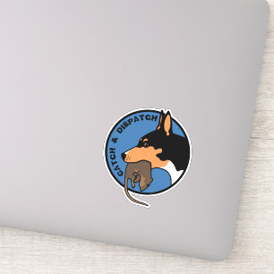 Catch and dispatch rat terrier sticker 