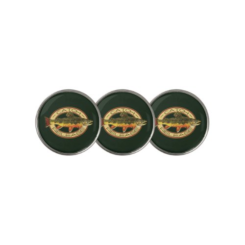 Catch and Release Brook Trout Fishing Golf Ball Marker