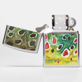 Catch and Release Brook Trout Fishing Zippo Lighter