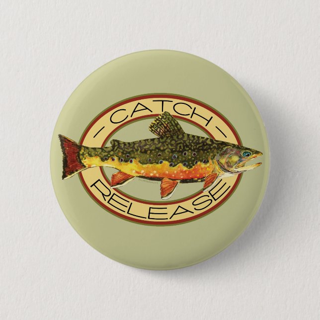 Catch and Release Fishing Button (Front)