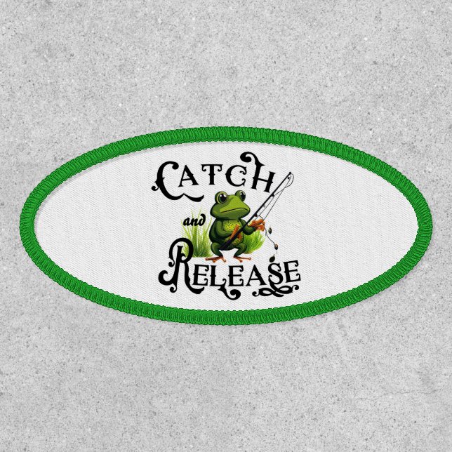 Catch And Release Fishing Frog Patch (Front)