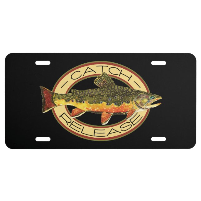 Catch and Release Fishing License Plate (Front)