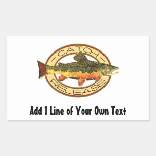 Catch and Release Fishing Rectangular Sticker
