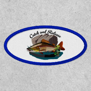 Catch And Release Trout In Natural Habitat Patch