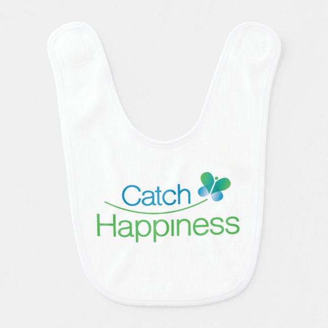 Catch Happiness in your moments! Baby Bib (Front)