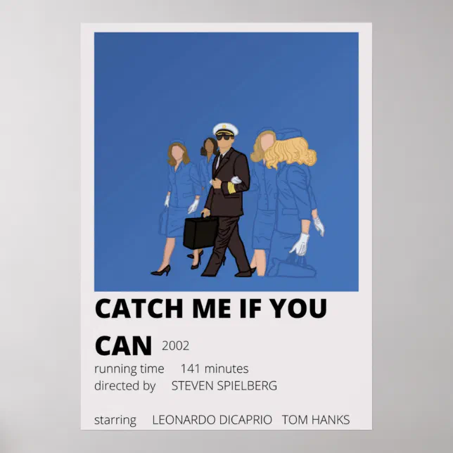 catch me if you can minimalist poster | Zazzle