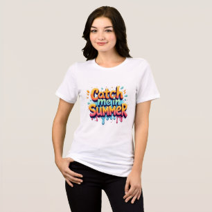 Catch Me In Summer Graffiti Bubble T-Shirt Tri-Blend Shirt