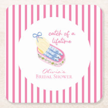 Catch of a lifetime sardines bridal shower pink
