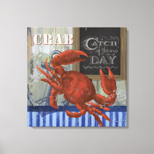 Catch of the day Seafood crab Canvas