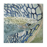 Catch & Release Fishing Designs Ceramic Tile<br><div class="desc">Gifts for fishing enthusiasts. This design from an watercolor painting,  "Catch & Release, " is available on a variety of gift items for all: kitchenware,  t-shirts,  hats,  phone cases,  computer sleeves,  posters and notecards,  and much more</div>
