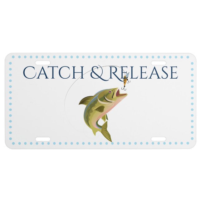 Catch & Release Fishing License Plate (Front)