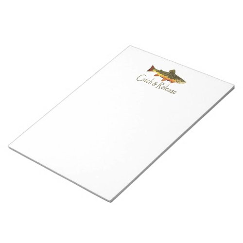 Catch  Release Trout Fishing Notepad