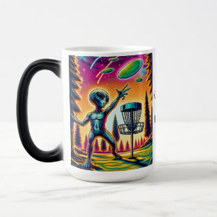 Catch the Breeze   Alien Disc Golf Color Morph Mug
