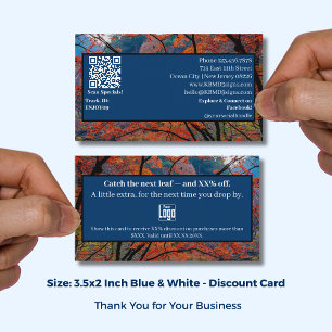 Catch The Next Leaf - Seasonal Autumn Thank You Discount Card