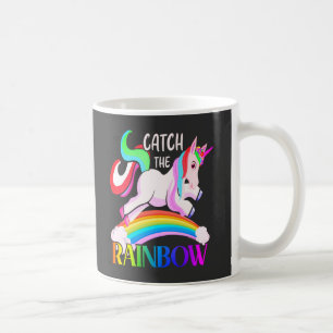 Catch the Rainbow Unicorn Design Coffee Mug