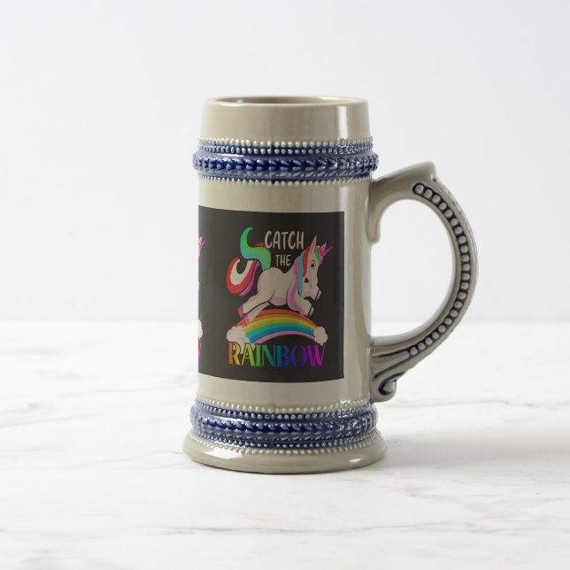 Catch the Rainbow - Unicorn Designs-15989 Beer Stein (Right)
