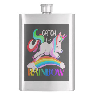 Catch the Rainbow - Unicorn Designs-15989 Flask