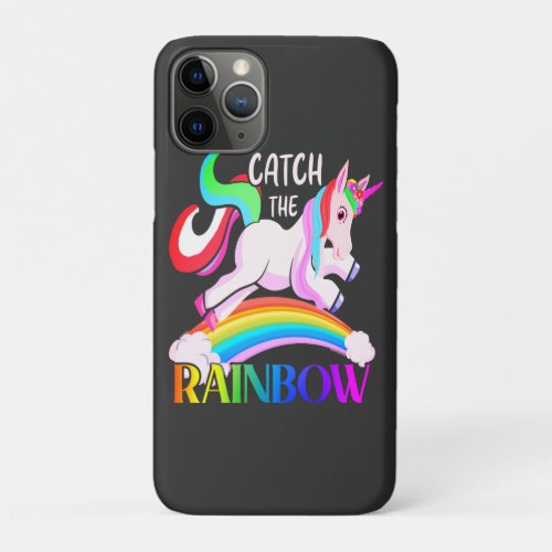 Catch The Rainbow _ Unicorns Design iPhone 11 Pro Case