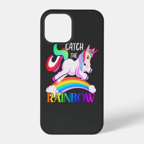 Catch The Rainbow _ Unicorns Design iPhone 12 Pro Case