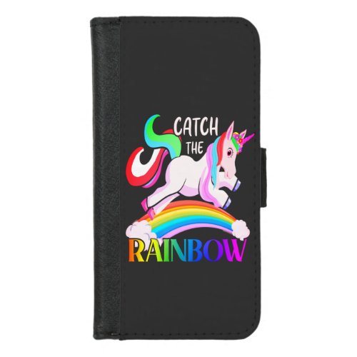Catch The Rainbow _ Unicorns Design iPhone 87 Wallet Case