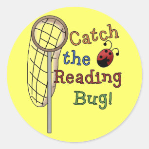 Catch the Reading Bug Tshirts and Gifts Classic Round Sticker