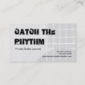 Catch the Rhythm - Grayscale 2 Business Card (Back)