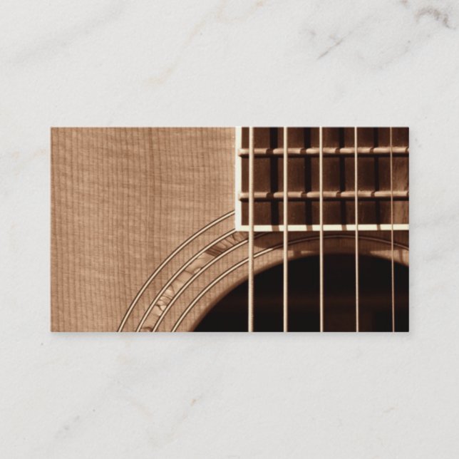 Catch the Rhythm - Sepia CloseUp 1 Business Card (Front)