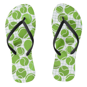 Catch the Tennis Balls Pattern Flip Flops