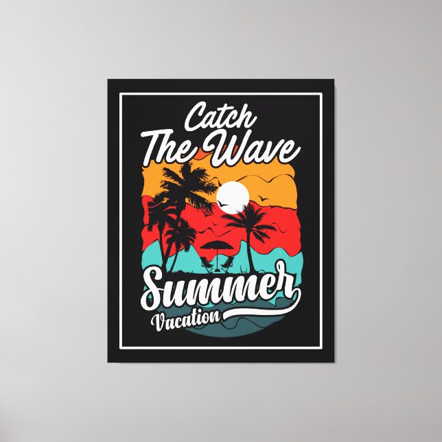 Catch The Wave Summer Vacation-43432 Canvas Print (Front)