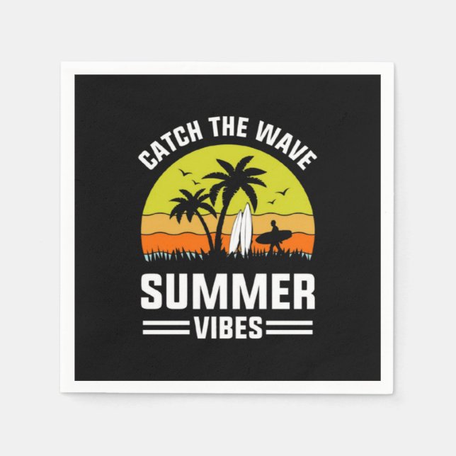 Catch The Wave Summer Vibes-64193 Napkins (Front)