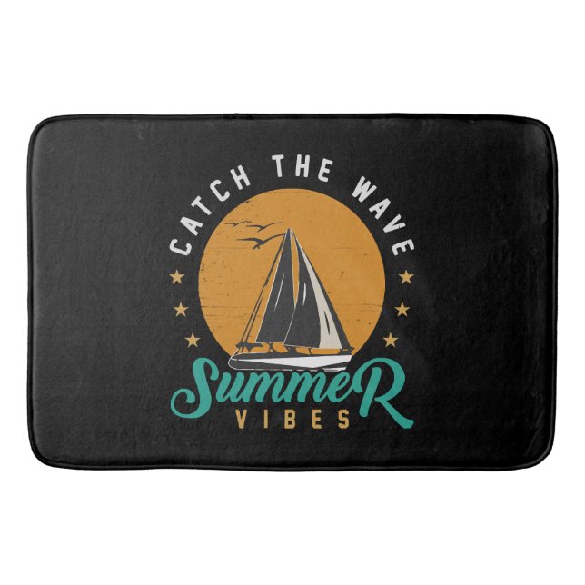 Catch the Wave Summer Vibes Bath Mat (Front)