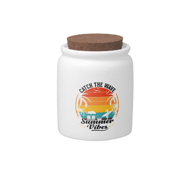 Catch the Wave Summer Vibes Candy Jar (Front)