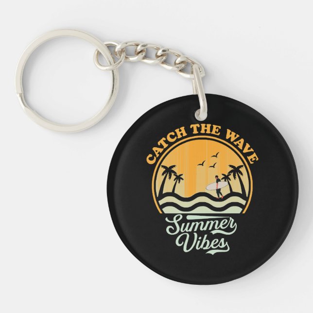  Catch the Wave Summer Vibes Keychain (Front)