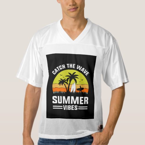 Catch The Wave Summer Vibes  Mens Football Jersey