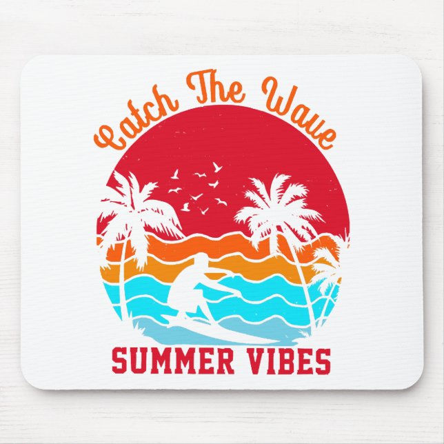 Catch the Wave Summer Vibes Mouse Pad (Front)