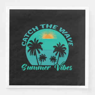 Catch the Wave Summer Vibes Paper Dinner Napkins